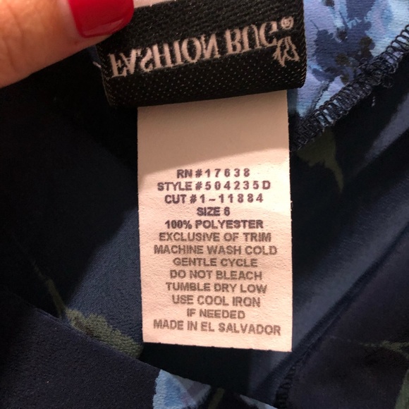 Blue Floral Dress - Picture 3 of 3